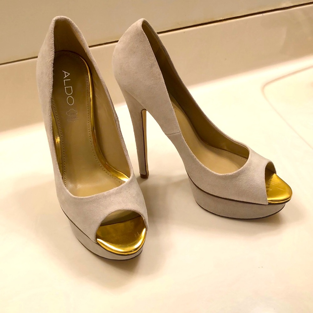 Aldo Mackall leather ivory shoes
